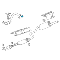 OEM 2012 Chevrolet Sonic Converter & Pipe Gasket Diagram - 95017769