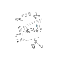 OEM 2010 Toyota Yaris Lock Rod Diagram - 69311-52130