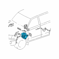 OEM 2001 Lexus LX470 Brake Booster Assy, W/Master Cylinder Diagram - 47050-60042