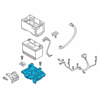 OEM 2019 Hyundai Santa Fe Tray Assembly-Battery Diagram - 37150-S1100