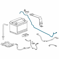 OEM 2015 Cadillac ELR Positive Cable Diagram - 22913265