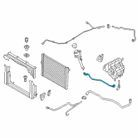 OEM 2015 BMW M6 Gran Coupe Cooling Water Hose Inlet Pipe Diagram - 17-12-2-284-285