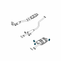 OEM 2010 Kia Sedona Hanger-Exhaust Pipe Diagram - 287613B000