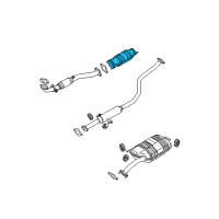 OEM Hyundai Tiburon Catalytic Converter Assembly Diagram - 28950-23340