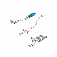 OEM Kia Spectra Catalytic Converter Assembly Diagram - 2895023960