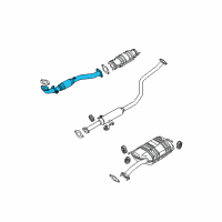 OEM Kia Spectra Front Exhaust Pipe Diagram - 286102F360