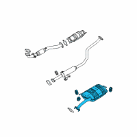 OEM 2005 Kia Spectra Main Muffler Assembly Diagram - 287002F805