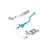 OEM 2007 Kia Spectra Center Exhaust Pipe Diagram - 286502F250