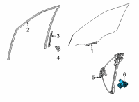 OEM 2022 Toyota Highlander Window Motor Diagram - 85710-0E100