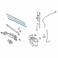 OEM 2020 Toyota Prius Prime Wiper Blade Refill Diagram - 85214-47110
