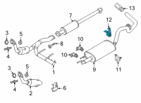 OEM 2021 Ford F-150 BRACKET - EXHAUST PIPE MOUNTIN Diagram - ML3Z-5260-A