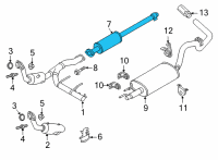 OEM 2021 Ford F-150 EXTENSION - EXHAUST PIPE Diagram - ML3Z-5A212-B
