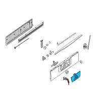 OEM 2010 Nissan Titan Rear Gate Handle, Black Diagram - 90606-7S200