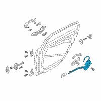 OEM Kia K900 Rear Door Latch Assembly Diagram - 81410J6000