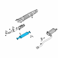 OEM 2005 Kia Amanti Center Muffler Assembly Diagram - 286503F030