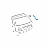 OEM 2003 Lexus RX300 Back Door Stay Assembly, Right Diagram - 68950-49016