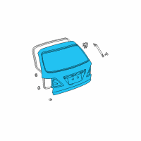 OEM 2002 Lexus RX300 Panel Sub-Assy, Back Door Diagram - 67005-48040