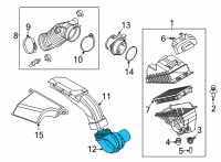 OEM Hyundai Santa Cruz Duct Assembly-Air Diagram - 28240-P2200