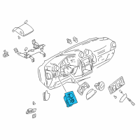 OEM 2001 Pontiac Aztek Switch Asm-Headlamp & Instrument Panel Lamp Dimmer & Accessory (W/*Very Dark Gray Diagram - 10410465