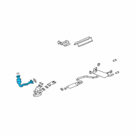 OEM 2007 Saturn Aura Converter & Pipe Diagram - 25808582