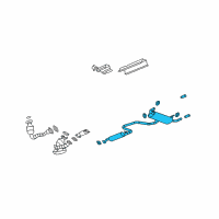 OEM 2009 Chevrolet Malibu Muffler & Pipe Diagram - 25919667