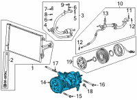 OEM Cadillac CT5 Compressor Diagram - 84787282