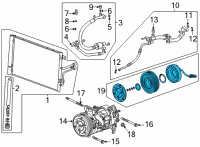 OEM Cadillac CT5 Clutch & Pulley Diagram - 84787283