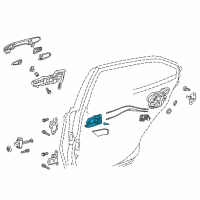 OEM 2022 Toyota Highlander Handle, Inside Diagram - 69206-06160-C0