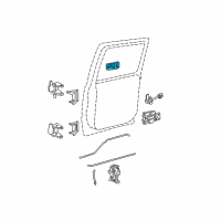 OEM 2005 Cadillac Escalade EXT Handle Asm-Rear Side Door Outside *Red T Diagram - 15195295