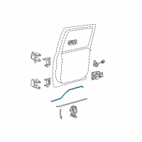 OEM Cadillac Escalade ESV Rod-Rear Side Door Inside Handle Diagram - 15761422