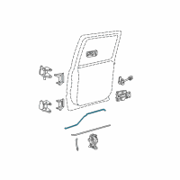 OEM 2005 Cadillac Escalade EXT Rod-Rear Side Door Inside Handle Diagram - 15761422