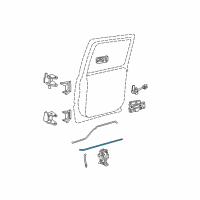 OEM GMC Sierra 1500 Classic Rod-Rear Side Door Latch Diagram - 15721562