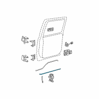 OEM 2006 Chevrolet Silverado 2500 HD Rod-Rear Side Door Latch Diagram - 15721562