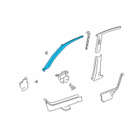 OEM 2000 Honda Civic Garnish Assy., R. FR. Pillar *YR98L* (COAST SAND) Diagram - 84101-S04-000ZC