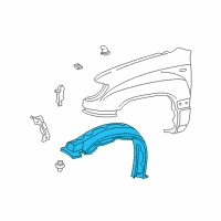 OEM 2001 Toyota Land Cruiser Fender Liner Diagram - 53876-60021