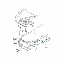 OEM 2008 Toyota Solara Release Cable Diagram - 53630-06080