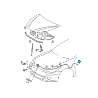 OEM 2007 Toyota Avalon Release Handle Diagram - 53611-AA010-A0