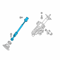 OEM 2019 Infiniti QX60 Joint Assy-Steering Column, Lower Diagram - 48080-3JA0A