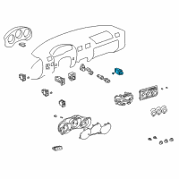 OEM Toyota MR2 Spyder Hazard Switch Diagram - 84332-20340