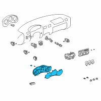 OEM 2005 Toyota MR2 Spyder Cluster Assembly Diagram - 83800-17130