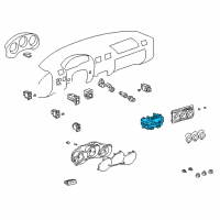 OEM 2000 Toyota MR2 Spyder Control Assy, Heater Or Boost Ventilator Diagram - 55910-17081