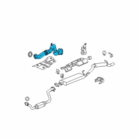 OEM 2005 Buick Rendezvous Exhaust Manifold Pipe Diagram - 15247153