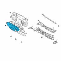 OEM Lexus ES300 Insulator, Dash Panel, Outer Diagram - 55223-33050