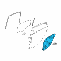 OEM 2014 Hyundai Sonata Rear Right-Hand Door Module Panel Assembly Diagram - 83481-3S001