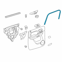 OEM 2013 Cadillac Escalade EXT Molding Asm-Rear Side Door Window Garnish Diagram - 20794454