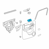 OEM 2010 Chevrolet Silverado 1500 Handle Asm-Rear Side Door Inside *Cashmere E Diagram - 22855639