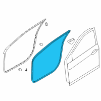 OEM 2017 Hyundai Elantra GT Weatherstrip-Front Door Body Side LH Diagram - 82110-A5000