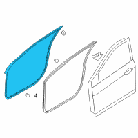 OEM 2017 Hyundai Elantra GT Weatherstrip Assembly-Front Door Side LH Diagram - 82130-A5000