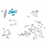 OEM 2015 Buick Enclave Rear Pillar Trim Diagram - 22852974