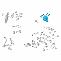 OEM Buick Lock Pillar Trim Diagram - 25847967